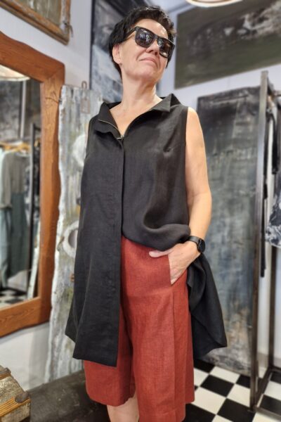 CZARNY TRAPEZ - tunika na suwak