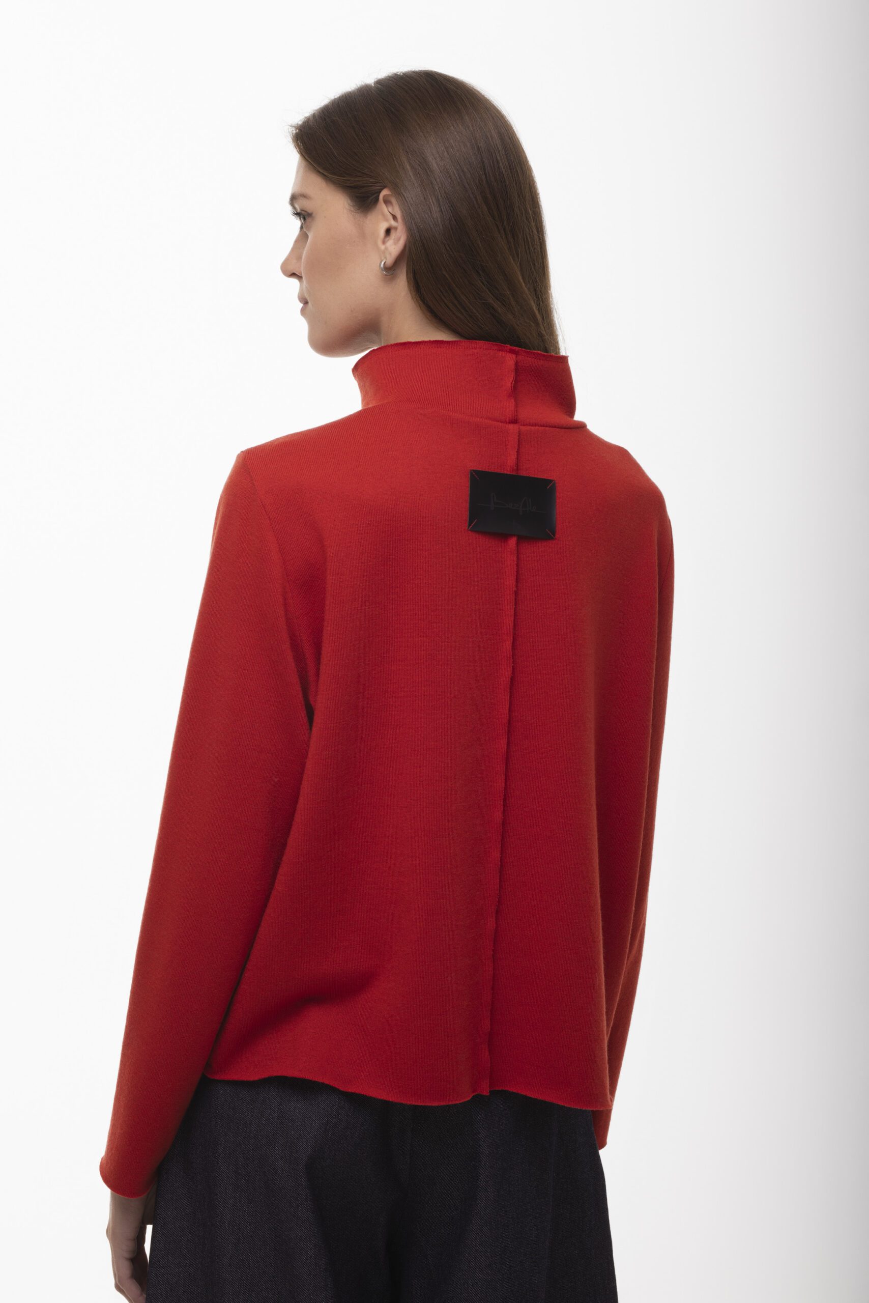 Element - wełniany czerwony sweter golf - obrazek 2