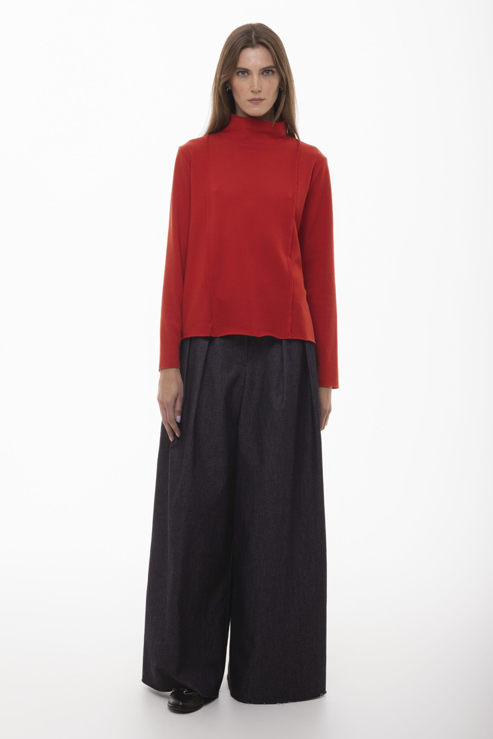 Element - wełniany czerwony sweter golf - obrazek 3