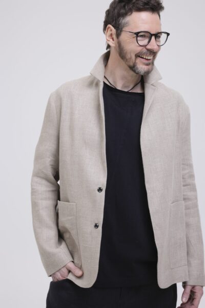 GRUNT- marynarka lniana męska