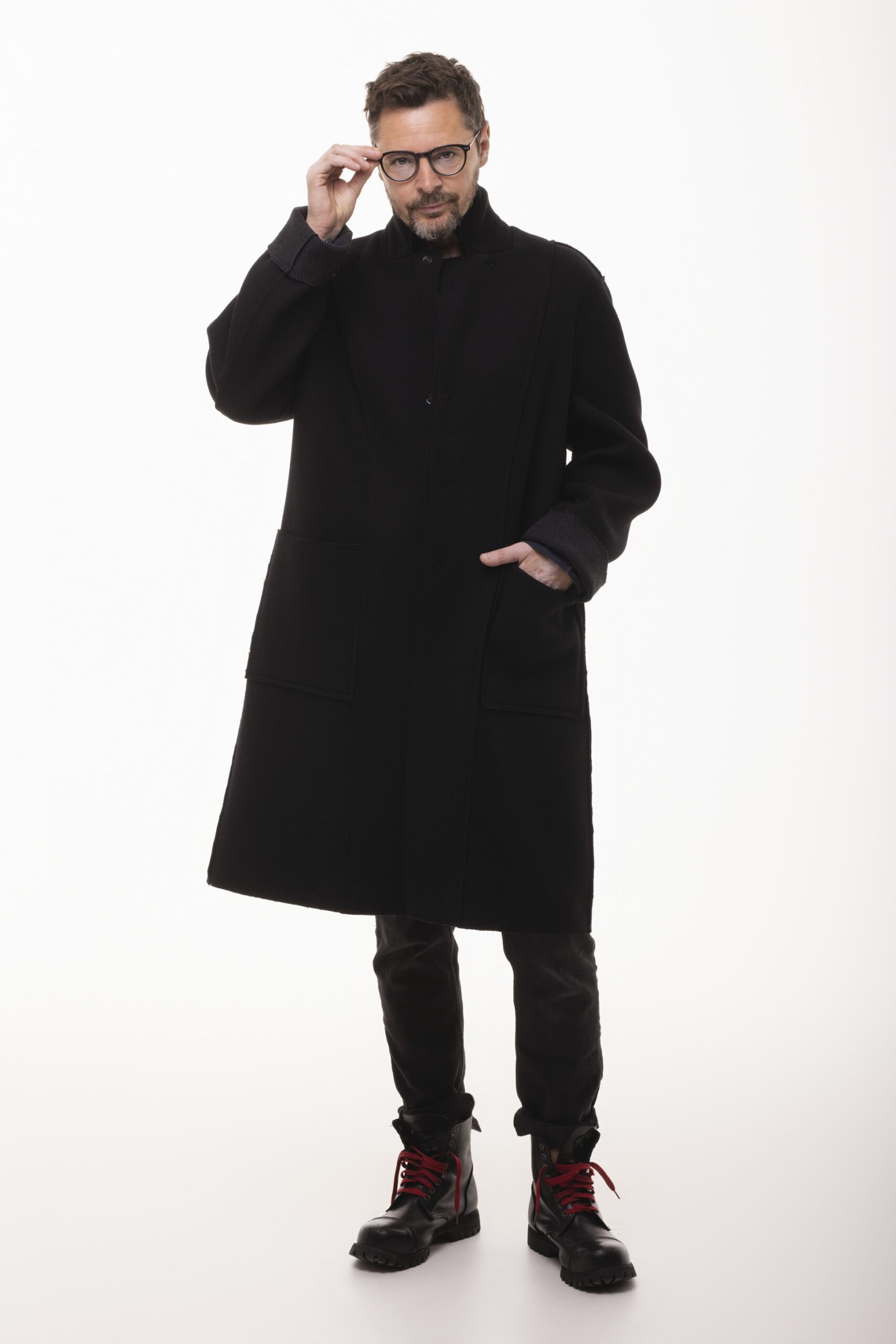 Twój Wybór - wełniany, dwustronny płaszcz jednorzędowy