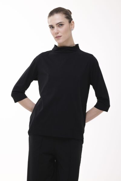 LIRA- czarny bawełniany półgolf