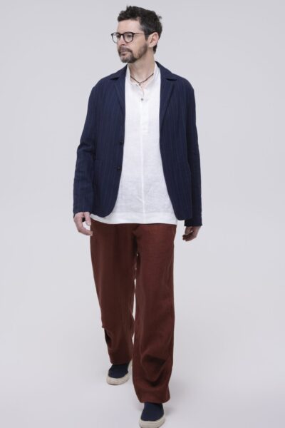 FRAGMENTY - męskie lniane spodnie