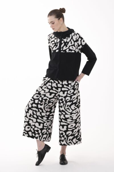 RYTMY - bawełniane spodnie o szerokim kroju