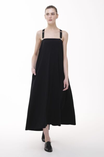 WYPEŁNIJ PRZESTRZEŃ - bawełniana sukienka z szelkami