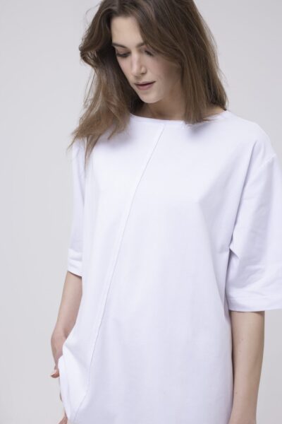 RYSKA - t-shirt z przeszyciem