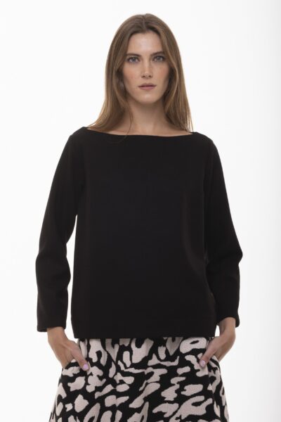 Czerń Nocy - wełniana bluza